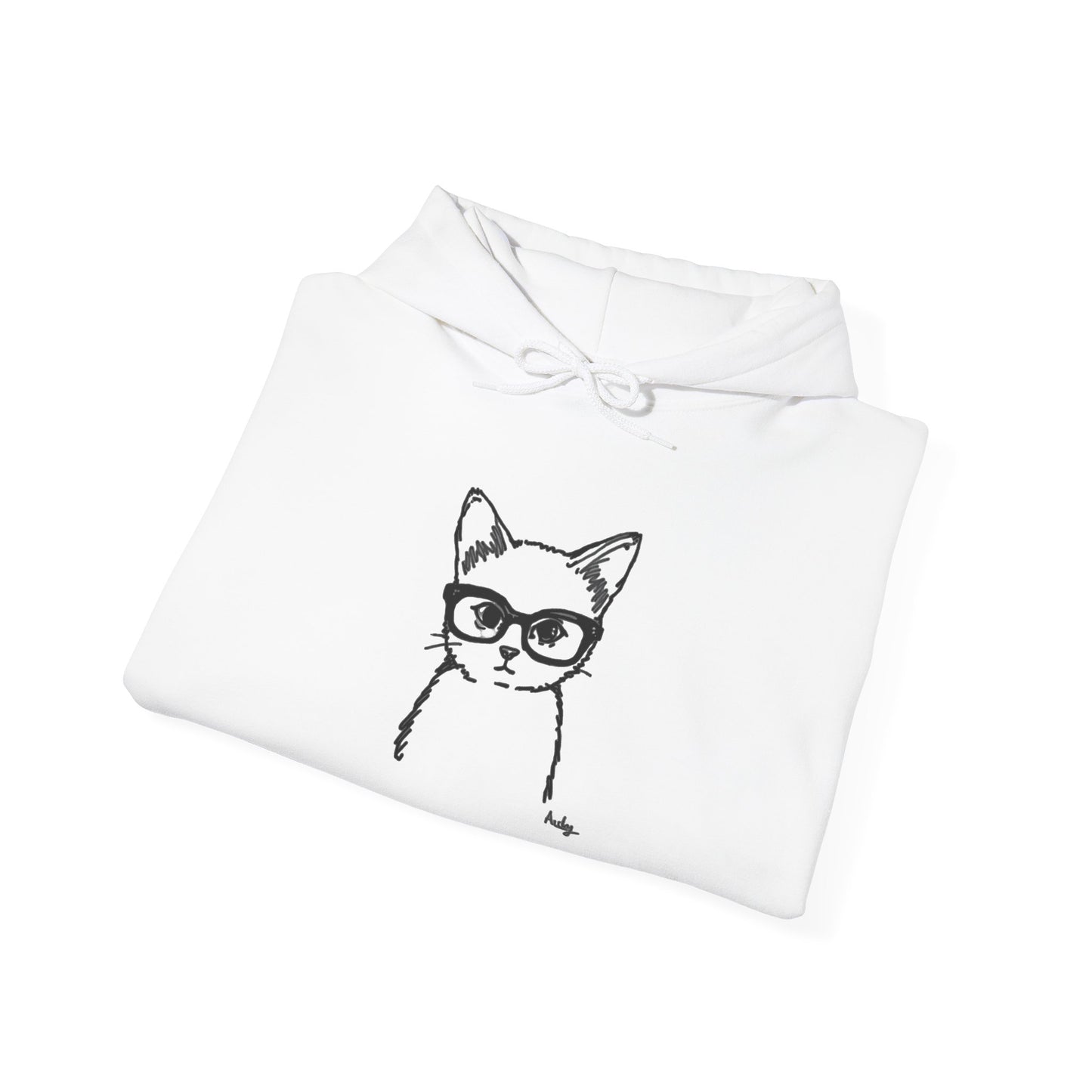 Cool Cat Hoodie – Minimal Sunglasses Cat Graphic Hooded Sweatshirt