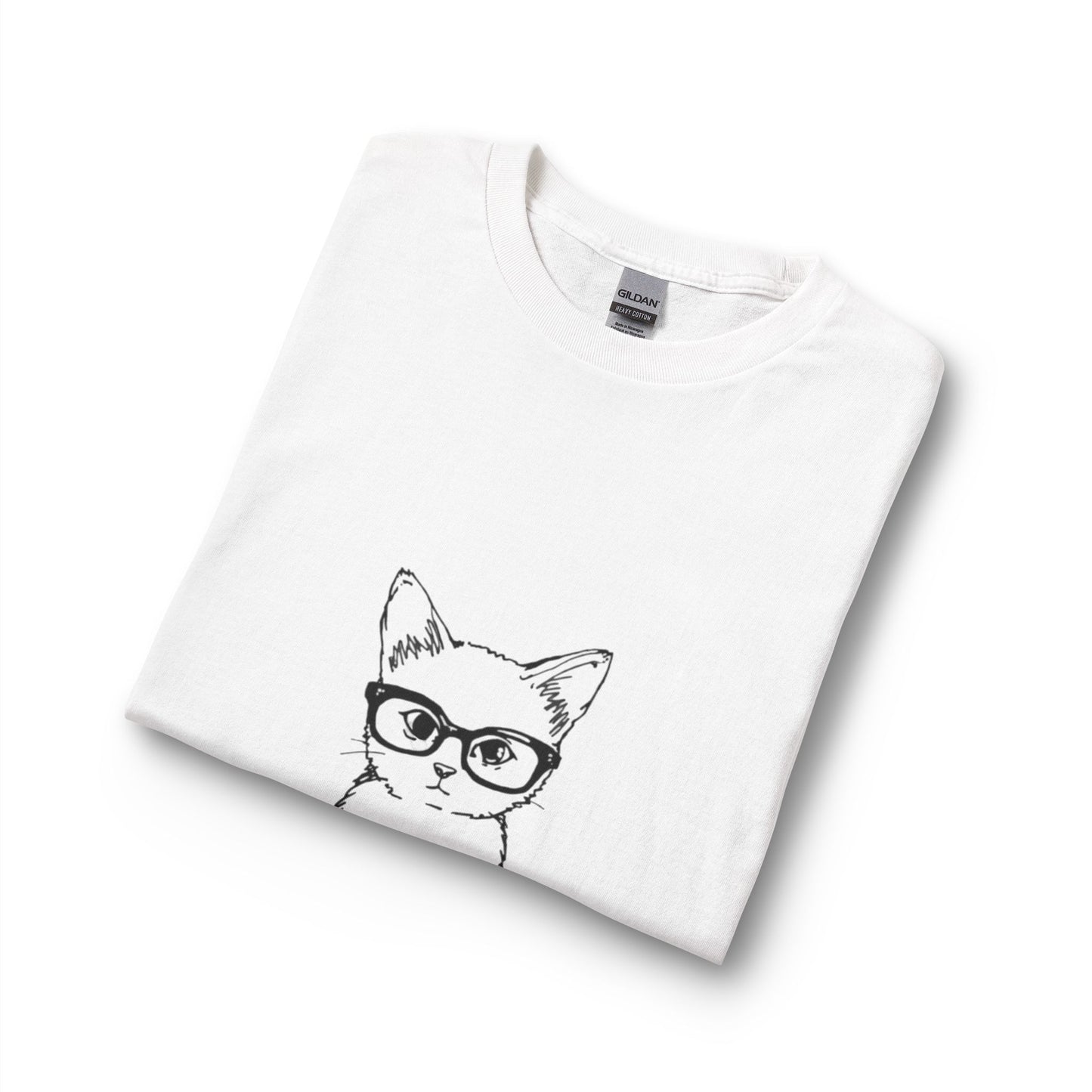Hipster Cat with Glasses Long Sleeve Tee