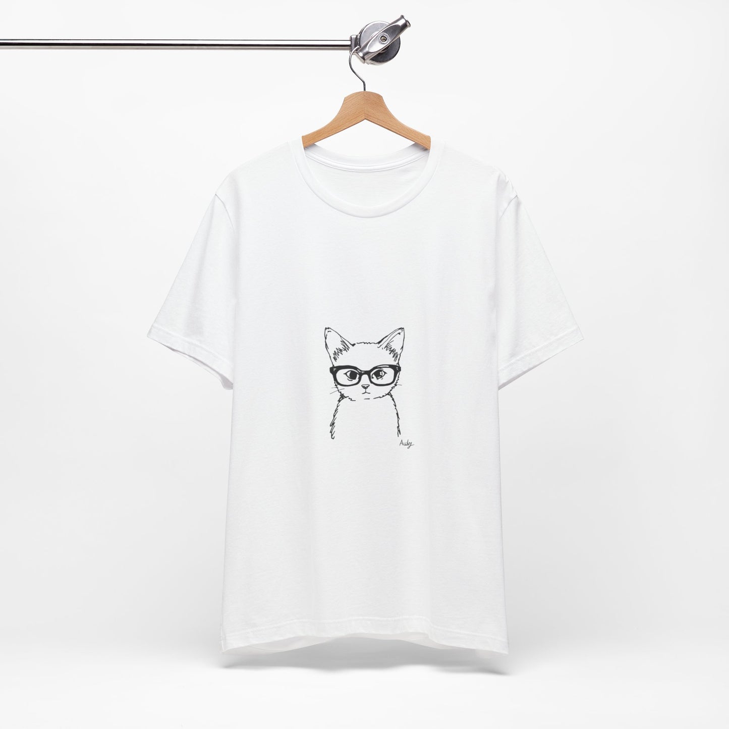Cat with Glasses T-Shirt — Cute Geeky Kitty Graphic Tee