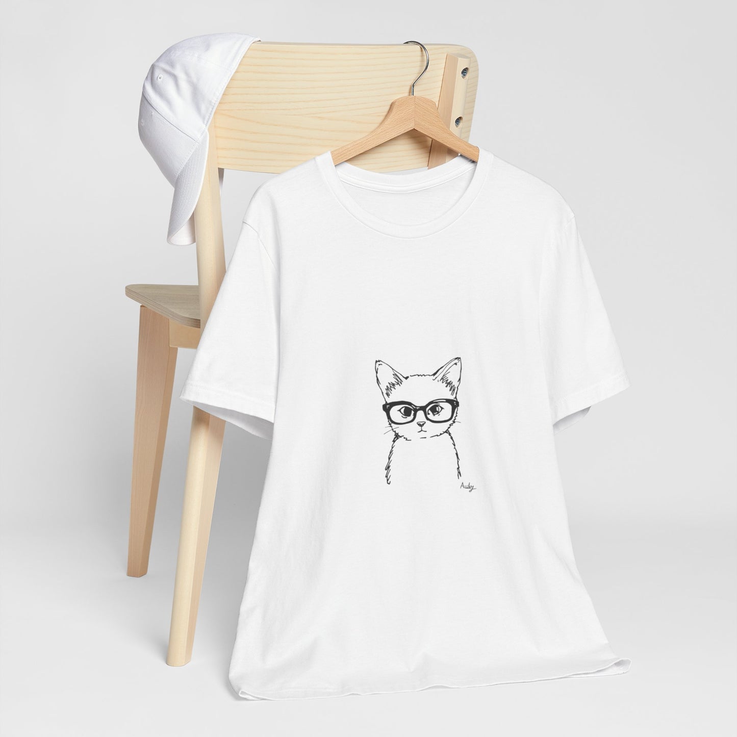 Cat with Glasses T-Shirt — Cute Geeky Kitty Graphic Tee